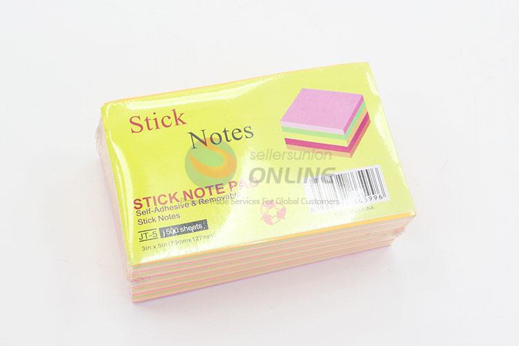 500pcs Colorful Fluorescent Sticky Notes Set