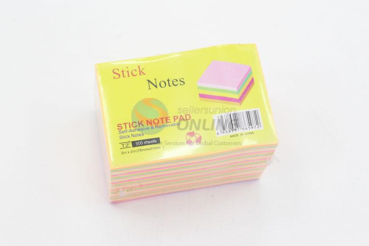 200pcs Colorful Fluorescent Sticky Notes Set