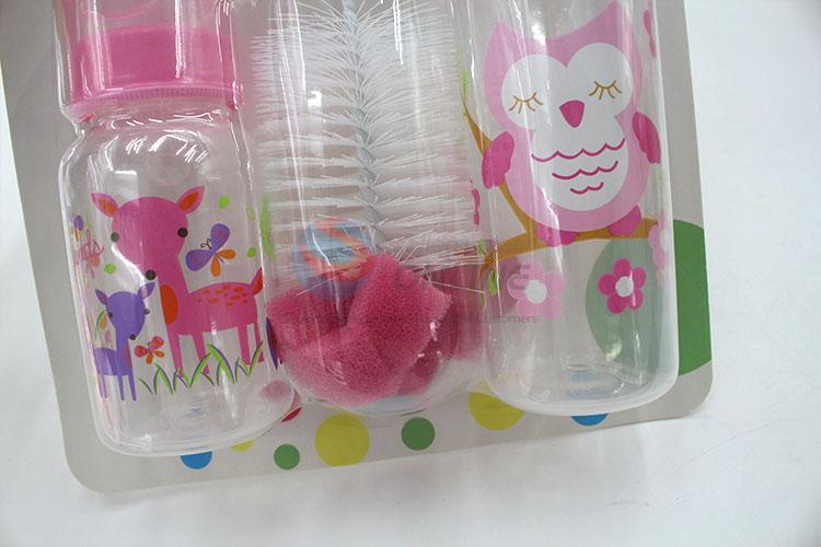 Popular promotional feeding-bottle set with brush