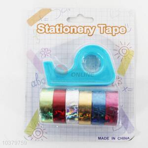 6Pcs Colorfu; Stationery Tape Dispenser