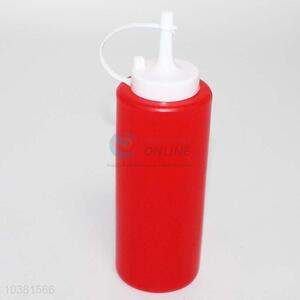 Red Color Safe Non-toxic Plastic Condiment Bottle