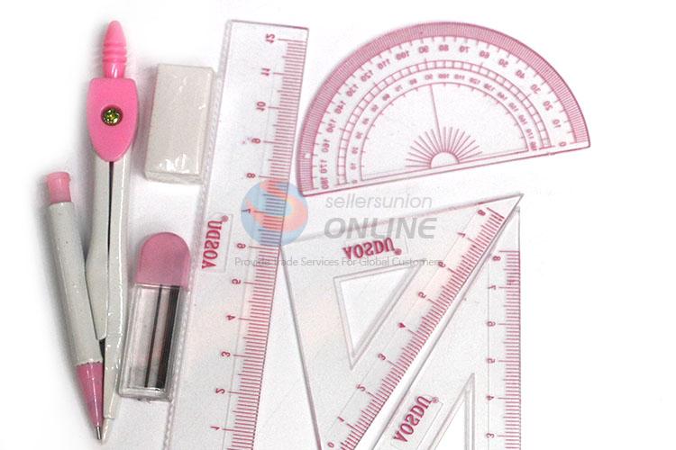 New and Hot Pink Compass with Ruler Set for Students