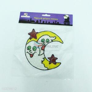 Moon shaped pvc window sticker for halloween