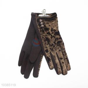 Women warm suede heated driving gloves