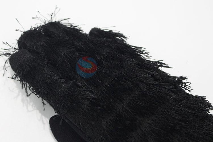 High quality black tassel winter women gloves