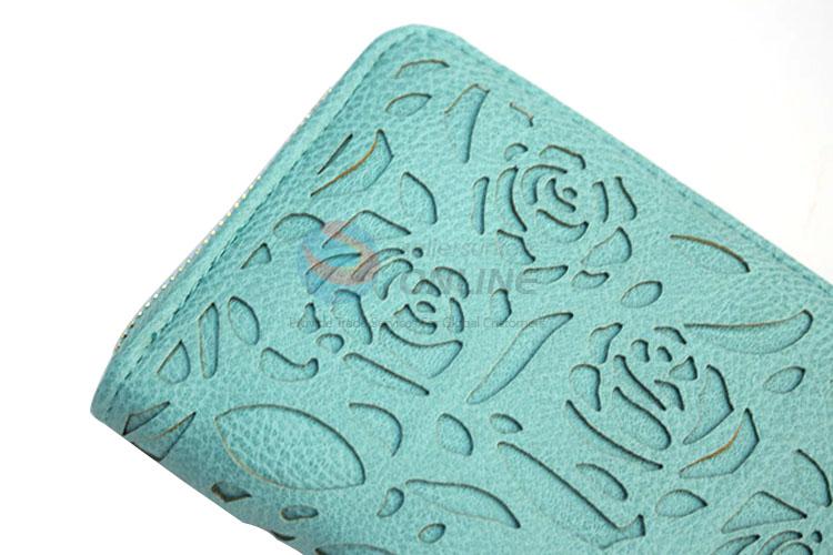 Popular low price engraving women wallet/purse