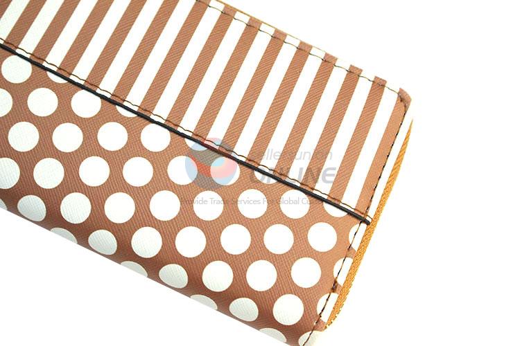 Promotional dotted striped women wallet/purse