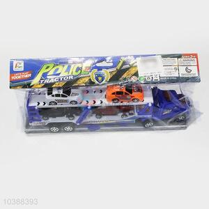 Chinese Factory Inertia Drag Head Car with Light Music Carry 2pcs F1 and 2pcs Police Car Boy Toys Pack of Electricity