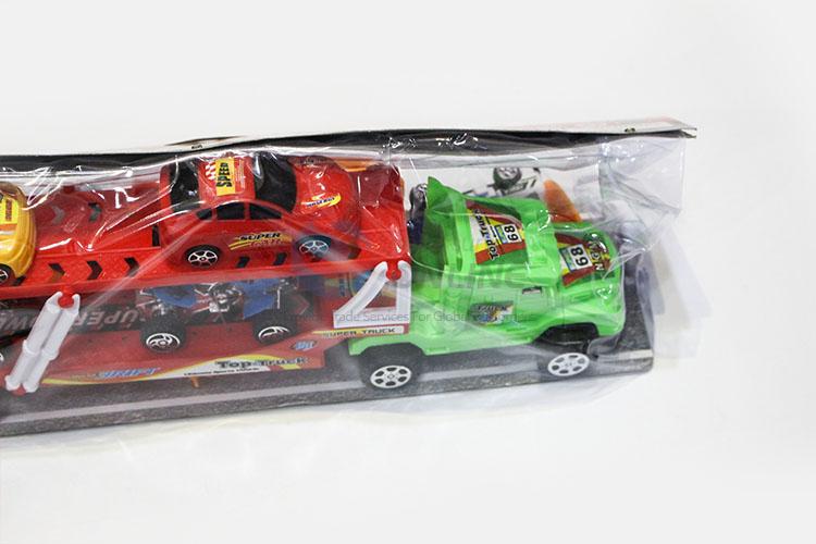 Best Sale Inertia Drag Head Car Carry 2pcs Sandy Car and 2pcs Racing Car Boy Toys