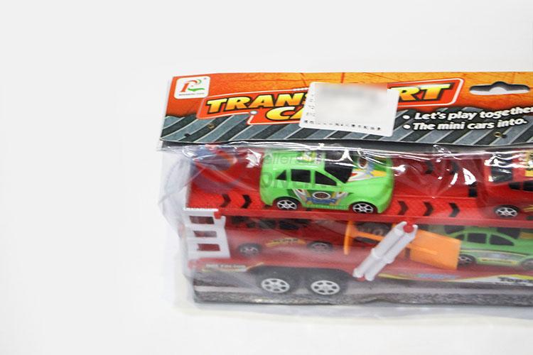 Top Sale Inertia Drag Head Car Carry 4pcs Racing Car Boy Toys