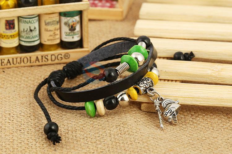 Unique Design Retro Style Leather Bracelet For Man And Women