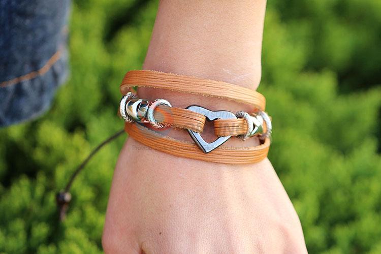 Best Price Heart Shape Leather Fashion Bracelet