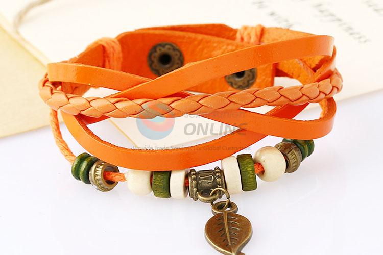 Fashion Hand Ornament Leather Woven Bracelet