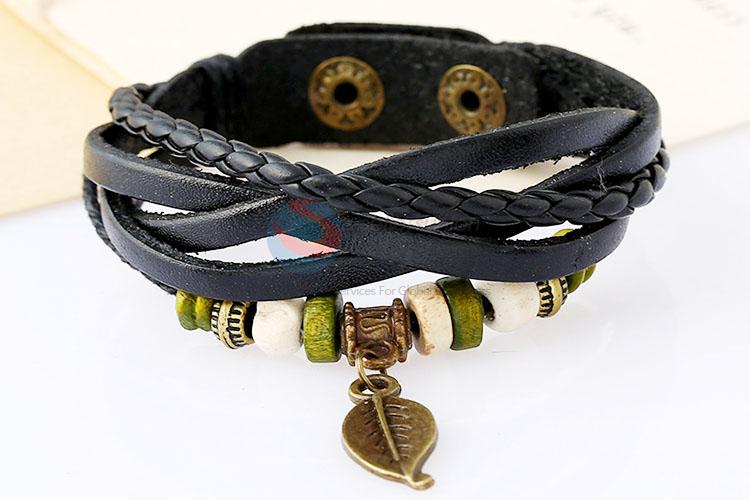 Fashion Hand Ornament Leather Woven Bracelet