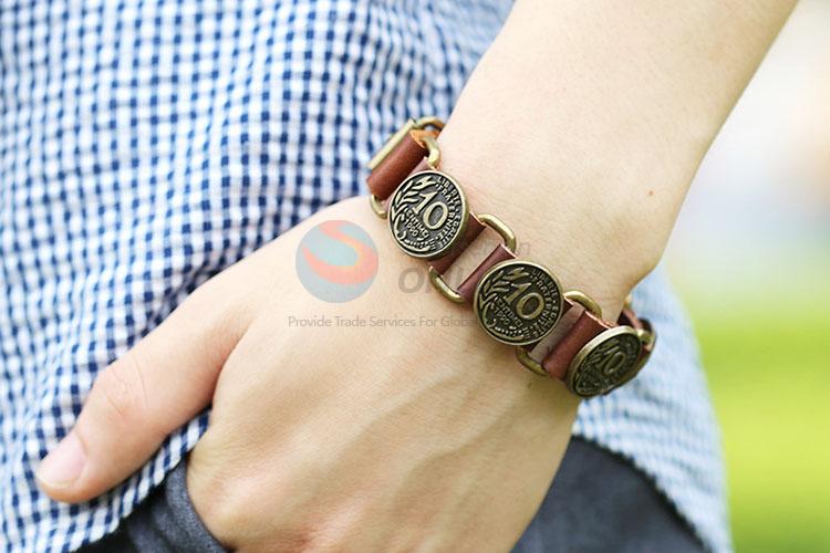 Cool Design Leather Bracelet Man Wristband