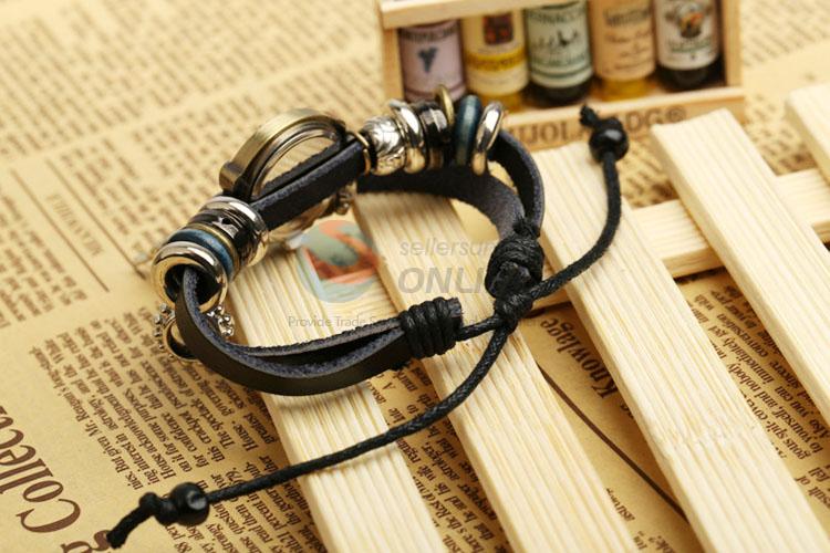 Creative Design Leather Bracelet Fashion Wristwatch