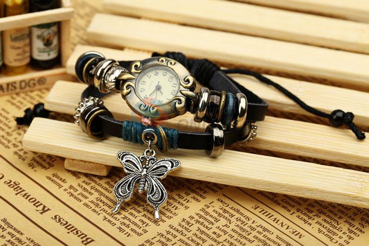 Creative Design Leather Bracelet Fashion Wristwatch