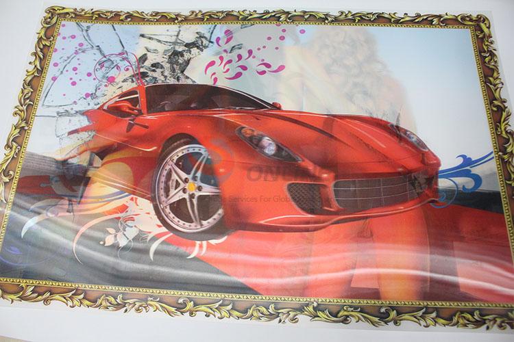 Popular bottom price 3D car&beauty placemat