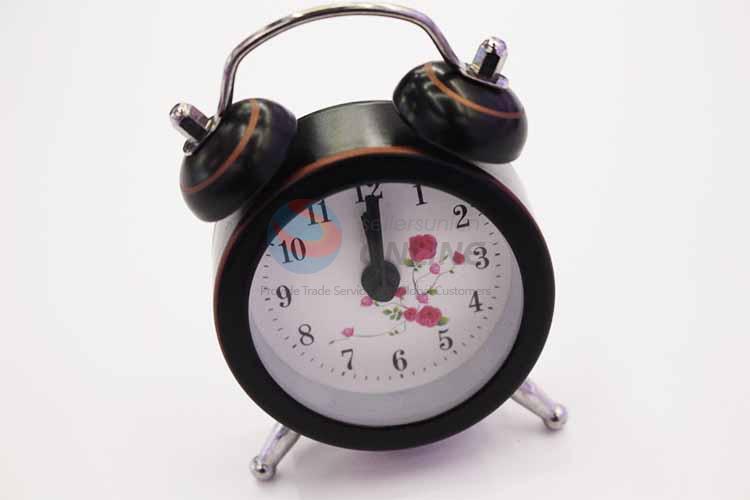 Red Flower Pattern Alarm Clock/Table Clock