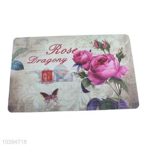 Promotional Flower Printed Pvc Bottom Carpet