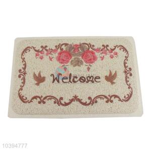 Customized New Arrival Flower Printed Semicircle Door Mat