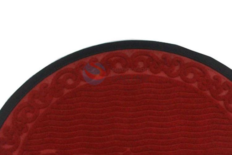 Factory Price Popular Printed Semicircle Door Mat,Red