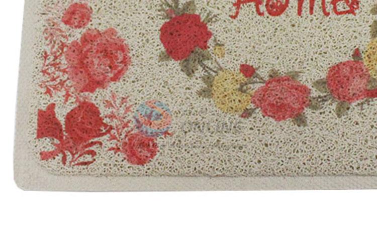 Customized Flower Printed Semicircle Door Mat