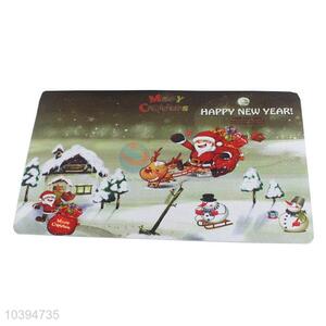 Good Sale Happy Christmas Printed Pvc Bottom Carpet  