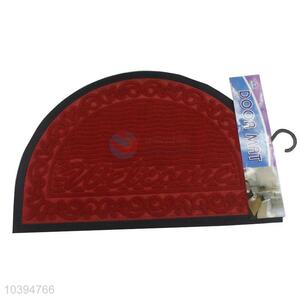 Factory Price Popular Printed Semicircle Door Mat,Red