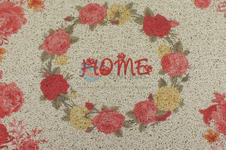 Customized Flower Printed Semicircle Door Mat