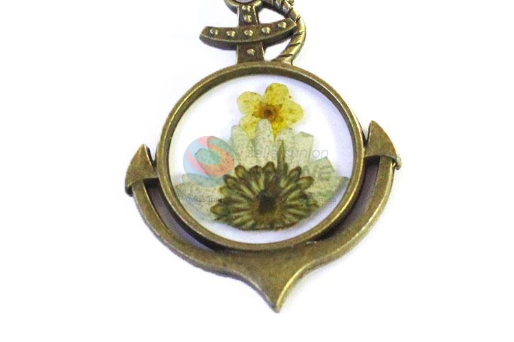 Wholesale Real Flower Necklace Zinc Alloy Pendant With Chain