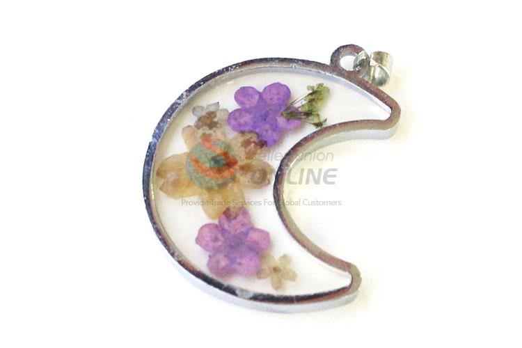 Fashion Real Flower Pendant With Gold Chain Fashion Necklace