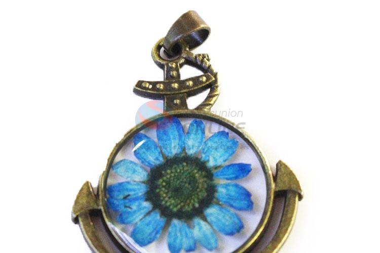 Best Selling Zinc Alloy Real Flower Pendant