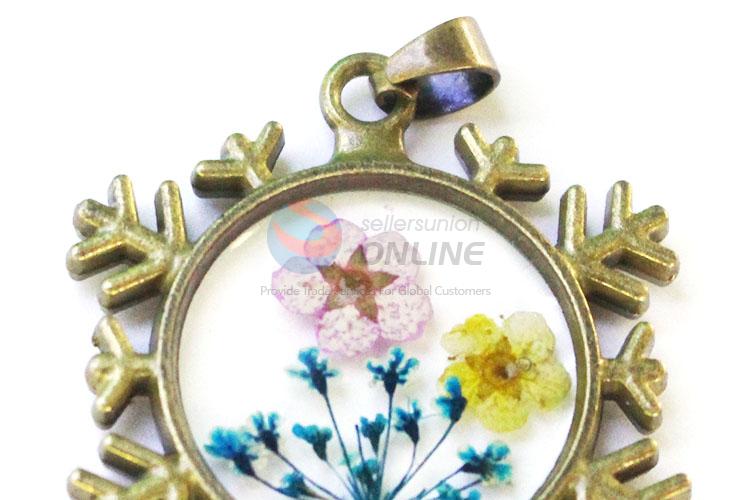 New Design Retro Style Real Flower Pendant