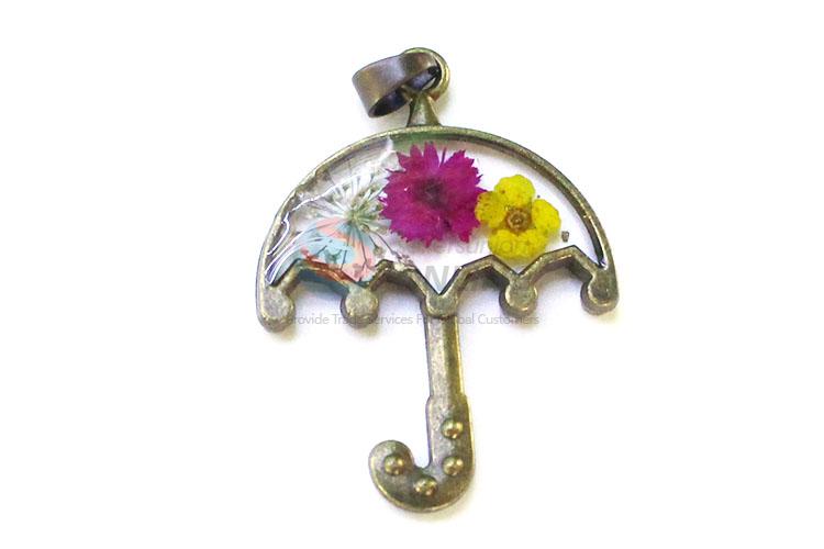 Best Price Umbrella Shape Real Flower Pendant With Chain