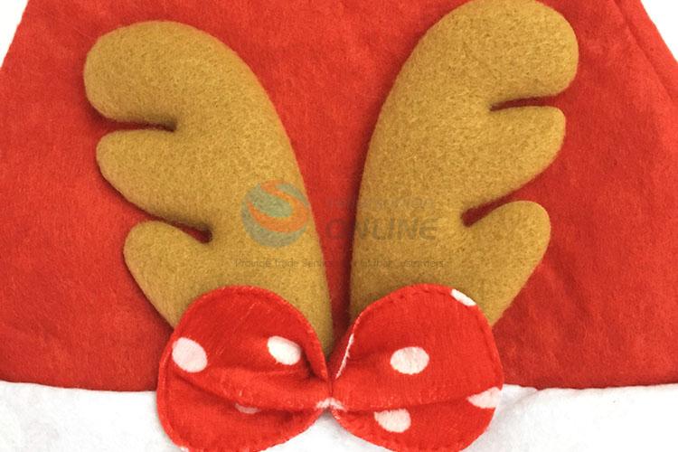 Fashion Design Bowknot Antler Pattern Christmas Hat For Children