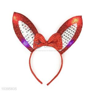 Christmas Decoration Rabbit Ear Shape Hair Clasp Light Hair Hoop