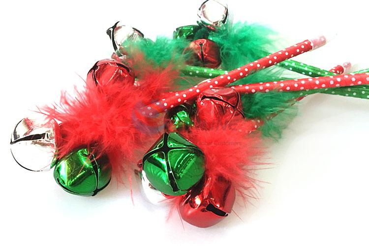 Unique Design Christmas Ball-Point Pen With Feather And Bell