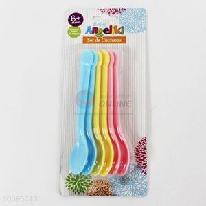 Good quality 6pcs plastic spoon for 6+ months baby