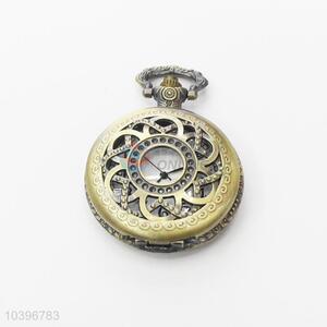 Quartz Movement Skeleton Pocket Watch