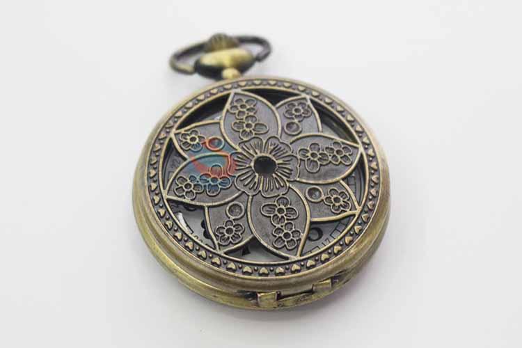 Quartz Movement Skeleton Pocket Watch