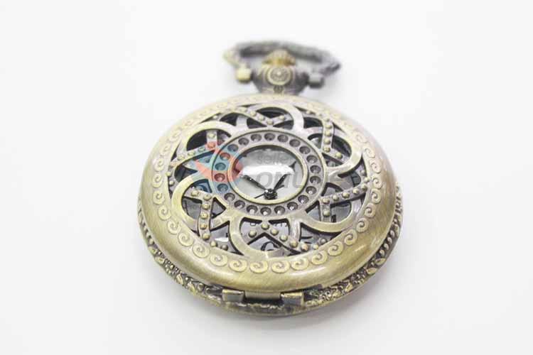 Quartz Movement Skeleton Pocket Watch