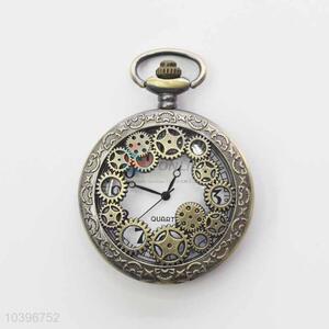 High Quality Quartz Movement Skeleton Pocket Watch