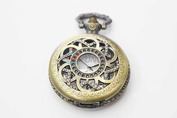 Quartz Movement Skeleton Pocket Watch