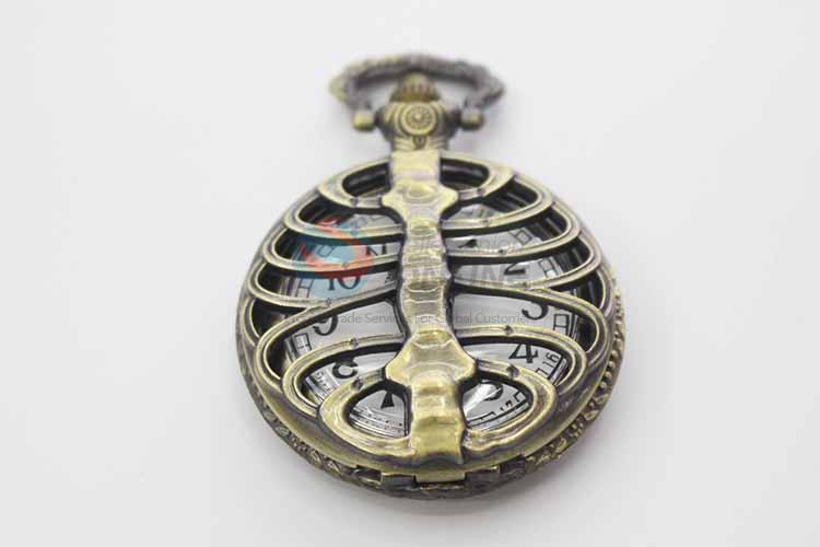 Quartz Movement Skeleton Pocket Watch