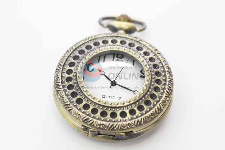 Quartz Movement Skeleton Pocket Watch