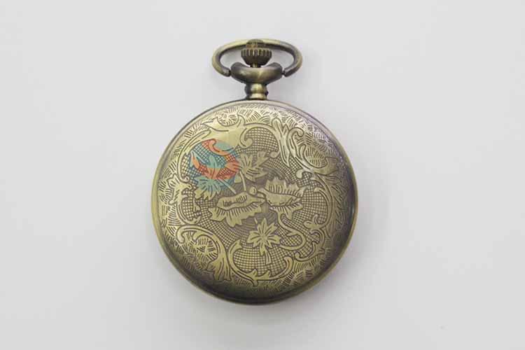 Animal Quartz Movement Skeleton Pocket Watch