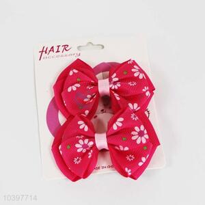 Flower bowknot design hairpin,6.5*4.5cm