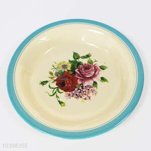 Colorful flower pattern cute daily use plate