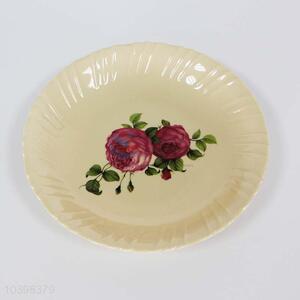 Popular cheap flower pattern melamine plate